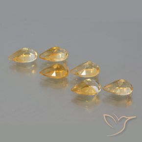 4.82克拉天然黄水晶，梨形，VS