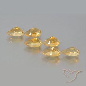5.14克拉天然黄水晶，梨形，VS