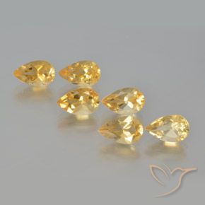 5.40ctw 天然 中金 黄水晶, 梨形, VS