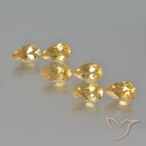 5.02ctw 天然 中金 黄水晶, 梨形, VS