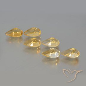 5.02克拉天然黄水晶，梨形，VS