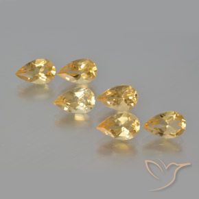 4.79ctw 天然 黄金色 黄水晶, 梨形, VS