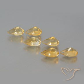 4.79克拉天然黄水晶，梨形，VS