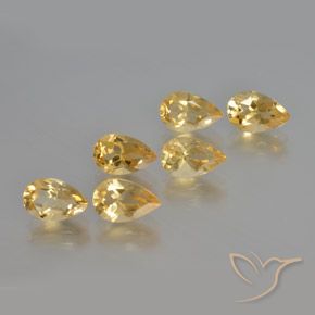4.99克拉天然黄水晶，梨形，VVS-VS