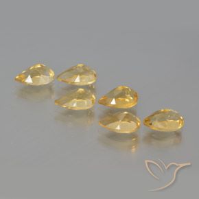 4.99克拉天然黄水晶，梨形，VVS-VS