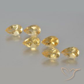 5.02ctw 天然 黄金色 黄水晶, 梨形, VS