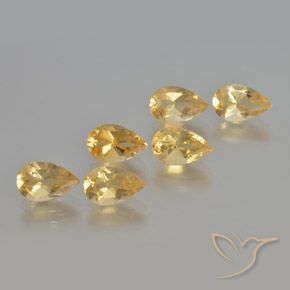 5.02克拉天然黄水晶，梨形，VS
