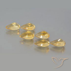 5.02克拉天然黄水晶，梨形，VS
