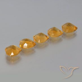 4.82克拉天然黄水晶，心形，VS