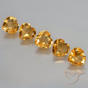 4.29克拉天然黄水晶，心形，VS