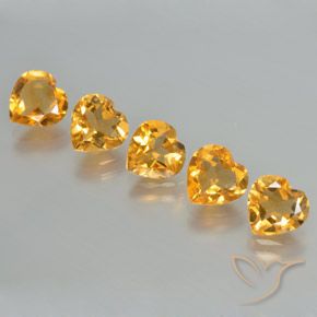 5.06克拉天然黄水晶，心形，VS