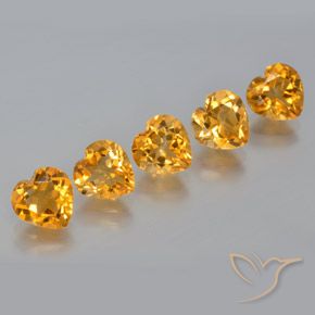 5.61ctw 天然 深橙金 黄水晶, 心形, VS