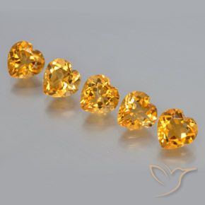 5.61克拉天然黄水晶，心形，VS