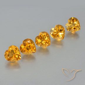 5.90ctw 天然 深橙金 黄水晶, 心形, VS