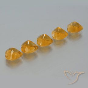 5.90克拉天然黄水晶，心形，VS