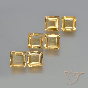 5.81克拉天然黄水晶，正方形，VS