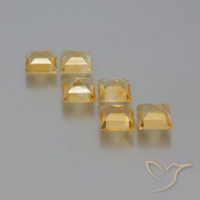 5.81克拉天然黄水晶，正方形，VS