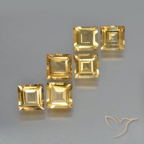 5.81克拉天然黄水晶，正方形，VS