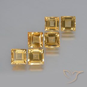 6.59克拉天然黄水晶，正方形，VS