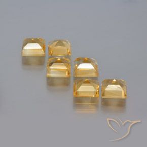 6.59克拉天然黄水晶，正方形，VS