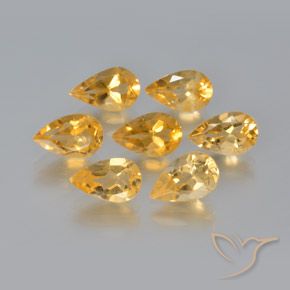 5.78克拉天然黄水晶，梨形，VS