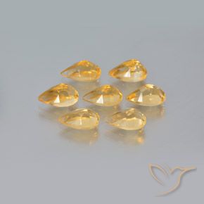 5.78克拉天然黄水晶，梨形，VS