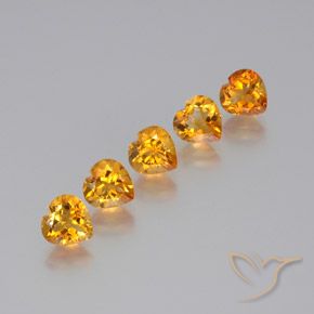 6.00ctw 天然 黄金色 黄水晶, 心形, VS