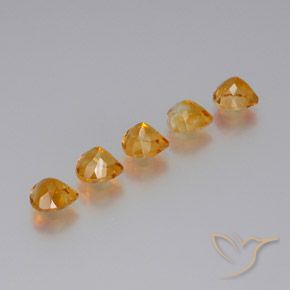 6.00克拉天然黄水晶，心形，VS