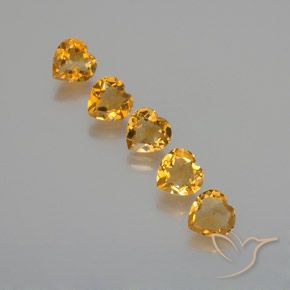 4.97克拉天然黄水晶，心形，VS