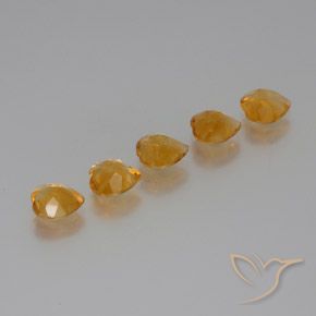 4.97克拉天然黄水晶，心形，VS