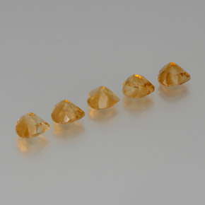 5.38天然金色黄水晶，心形，7×6.9毫米，VS