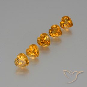 5.71ctw 天然 深橙色 黄水晶, 心形, VS