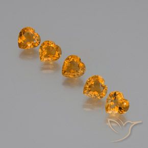 5.48克拉天然黄水晶，心形，VS