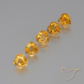 5.77ctw 天然 深橙金 黄水晶, 心形, VS