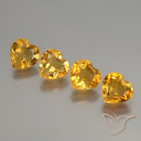 3.18克拉天然黄水晶，心形，VS