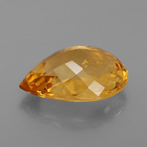6.57克拉天然黄色黄水晶，梨形，15.7×11.5毫米，IF