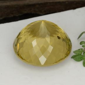 29.03克拉天然黄色黄水晶，圆形切割，19.92毫米，VVS