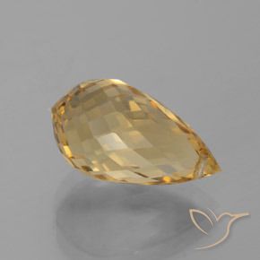 5.95克拉天然黄水晶，泪滴形，VVS