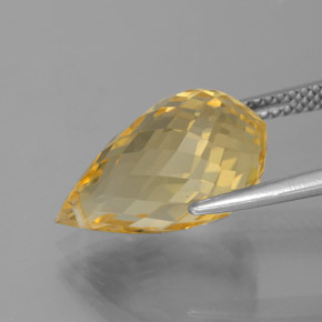 7.02克拉天然黄水晶，泪滴形，VVS