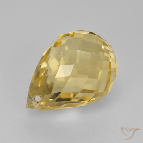 4.21ct 天然 黄金色 黄水晶, 泪滴形, VVS-VS