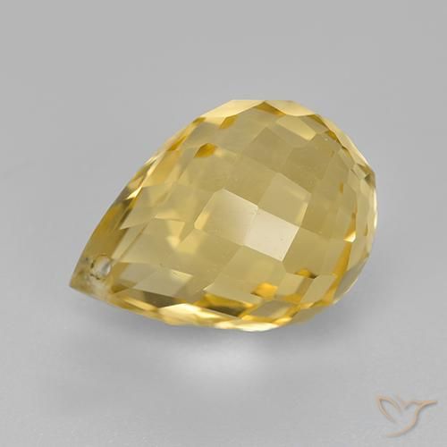4.21克拉天然黄水晶，泪滴形，VVS-VS