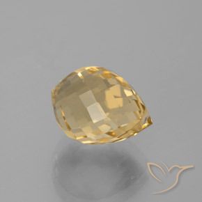 4.38克拉天然黄水晶，泪滴形，VVS