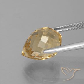 4.38克拉天然黄水晶，泪滴形，VVS