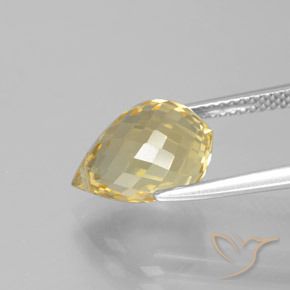 4.73克拉天然黄水晶，泪滴形，VVS