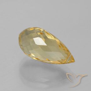 6.05克拉天然黄水晶，泪滴形，VVS-VS