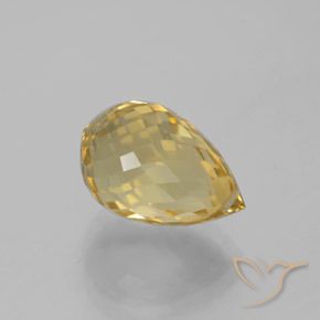 5.63克拉天然黄水晶，泪滴形，VVS