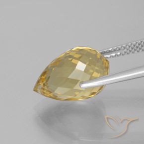 5.63克拉天然黄水晶，泪滴形，VVS