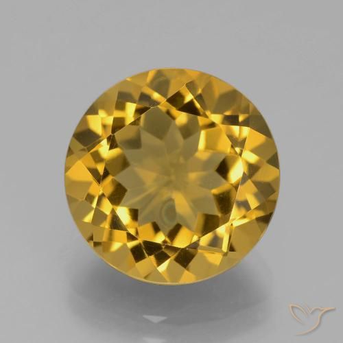 5.30ct 天然 黄金色 黄水晶, 圆形的, VS