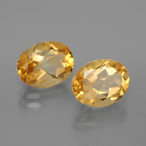 3.84天然金色黄水晶，椭圆形切割，9.1×7.1毫米，VVS-VS