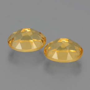 天然黄金色黄水晶，椭圆形切割，9×7毫米，VVS